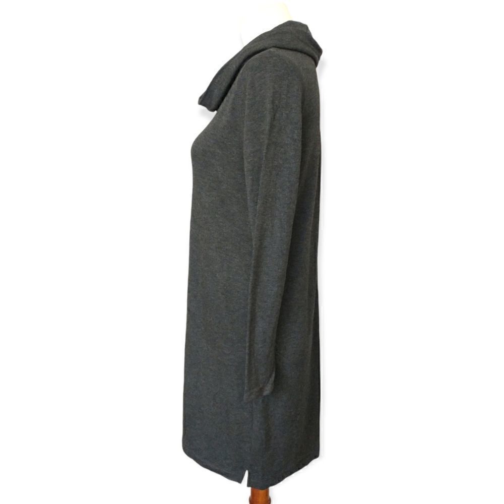 Lou & Grey Cozy Knit Shift Dress S Lounge Relaxed Minimalist Quiet Luxury Gray - Picture 4 of 16